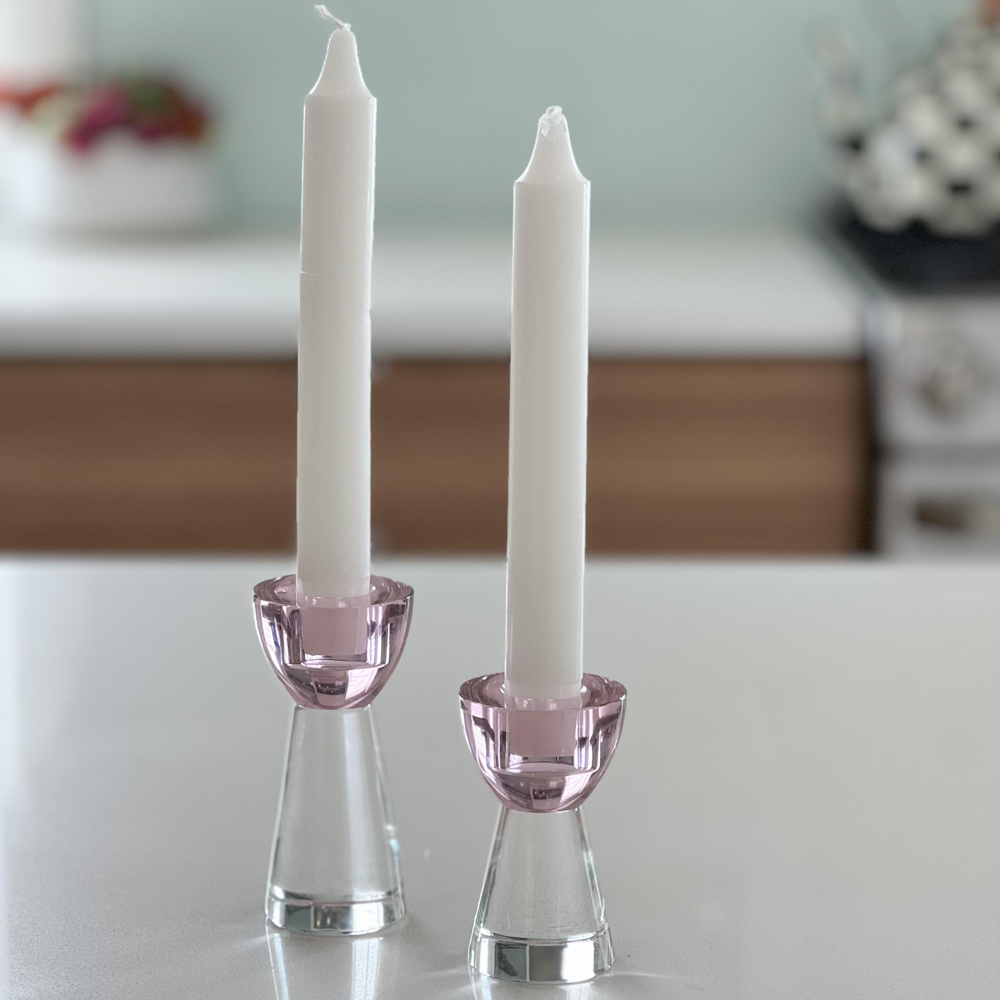 Colored Crystal Candlesticks