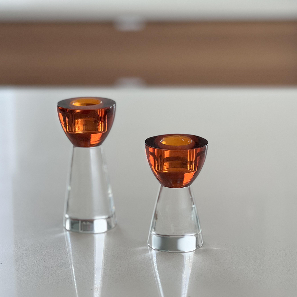 Colored Crystal Candlesticks