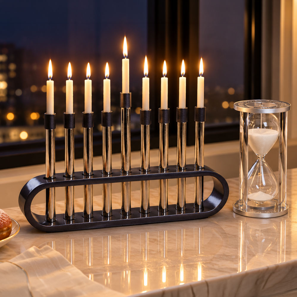 Lucite Chanukah Sand Timer