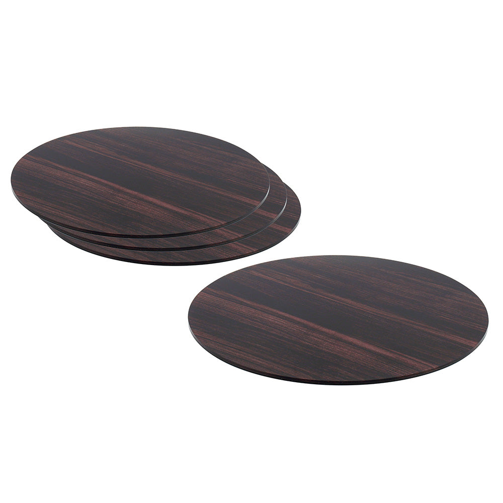 Lucite Wood Look Chargers 4 pk