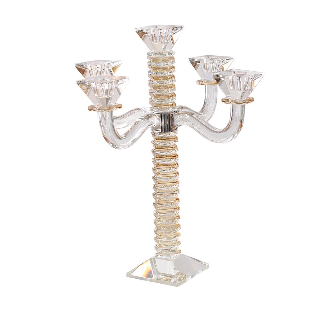 Stacked Design Crystal Candelabra