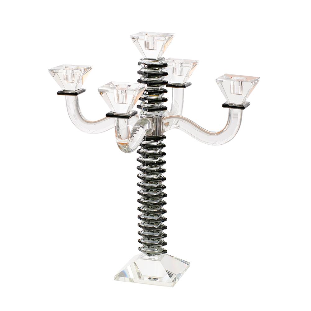 Stacked Design Crystal Candelabra