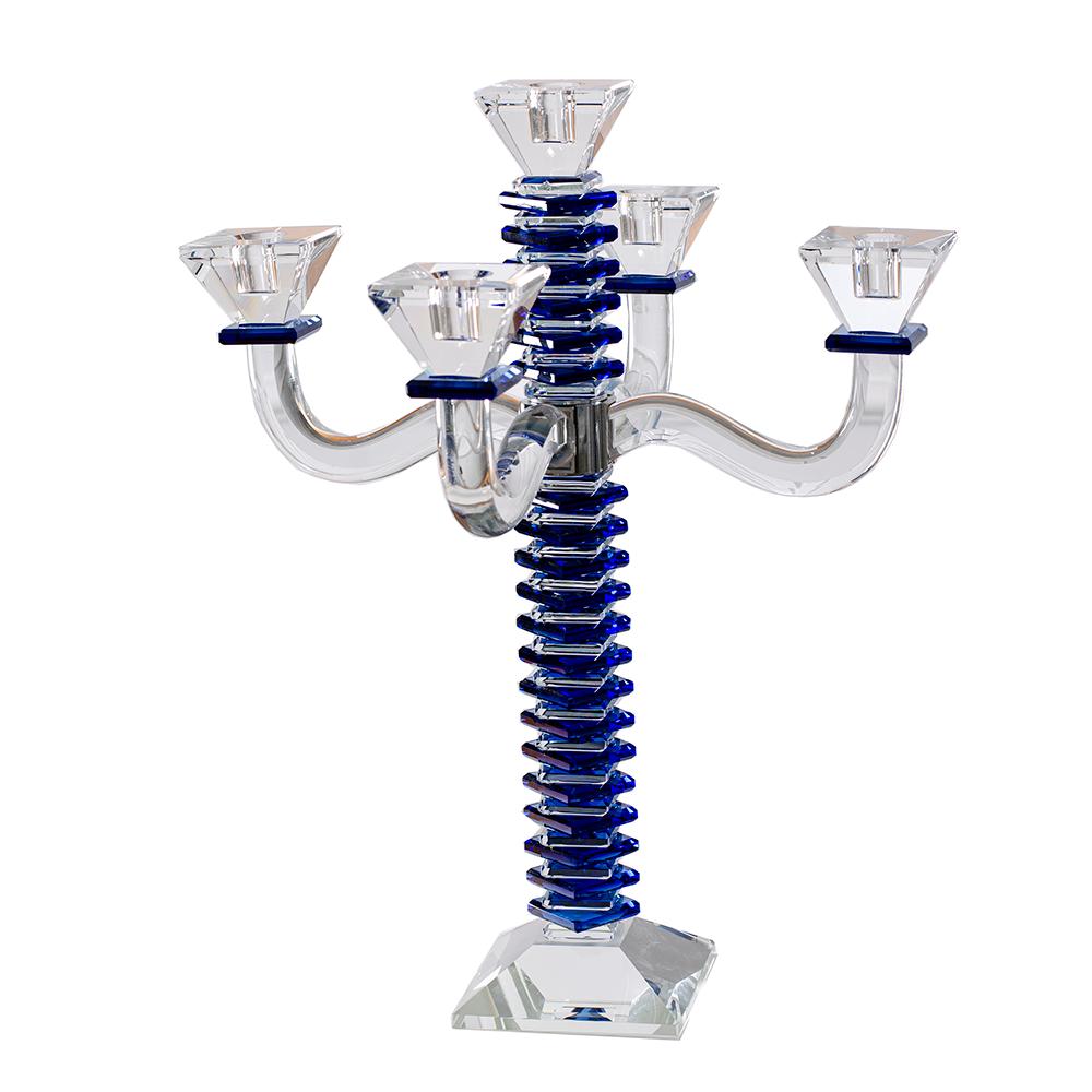 Stacked Design Crystal Candelabra