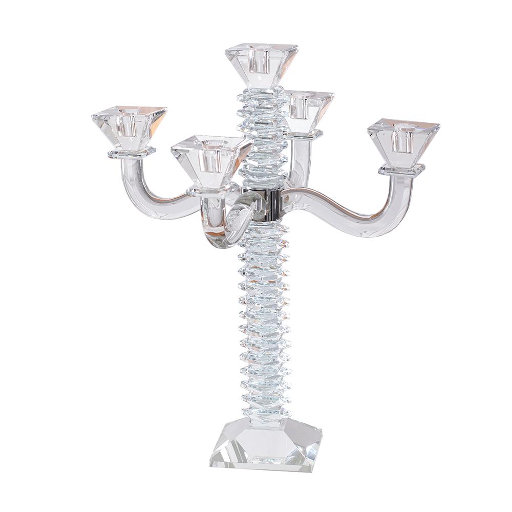 Stacked Design Crystal Candelabra