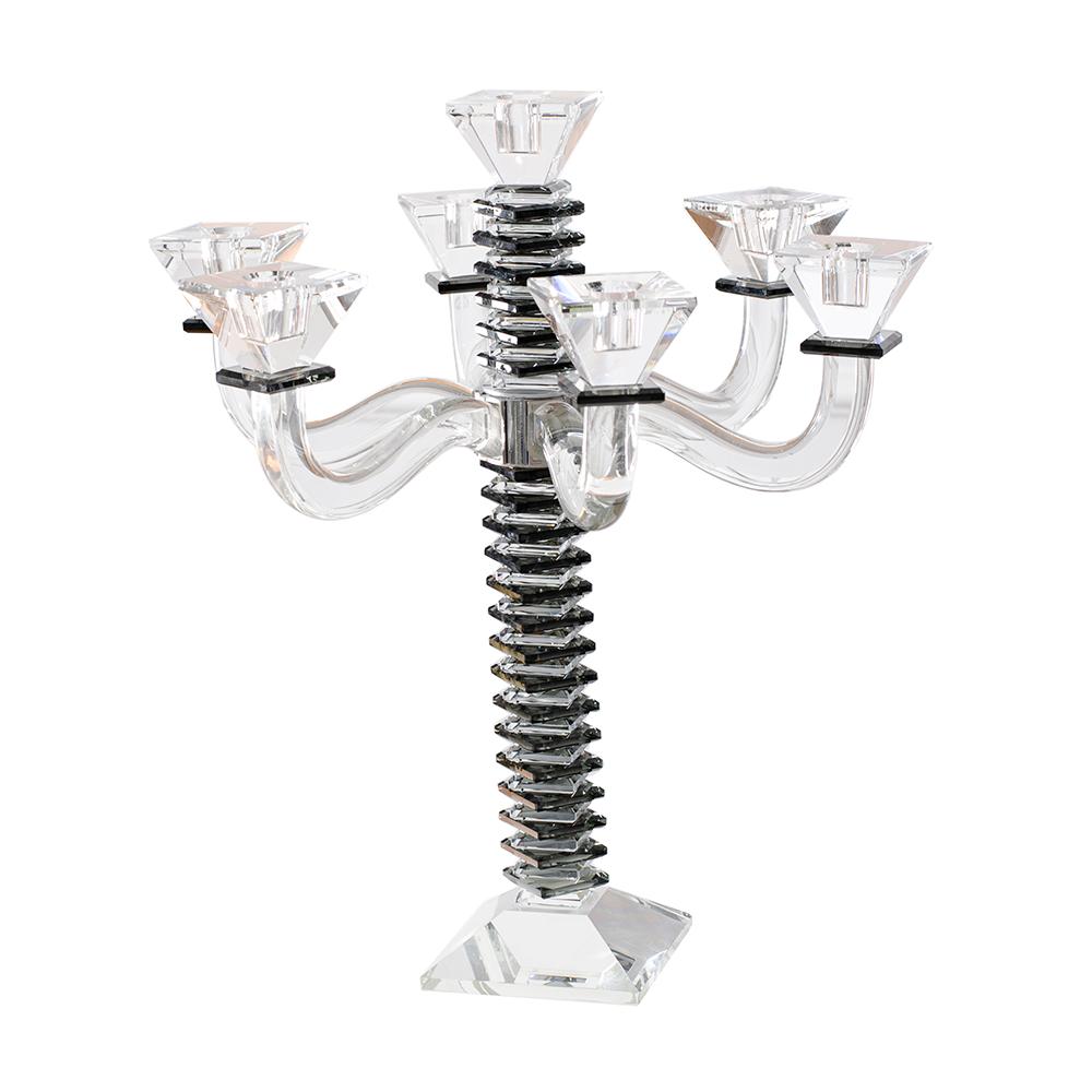 Stacked Design Crystal Candelabra