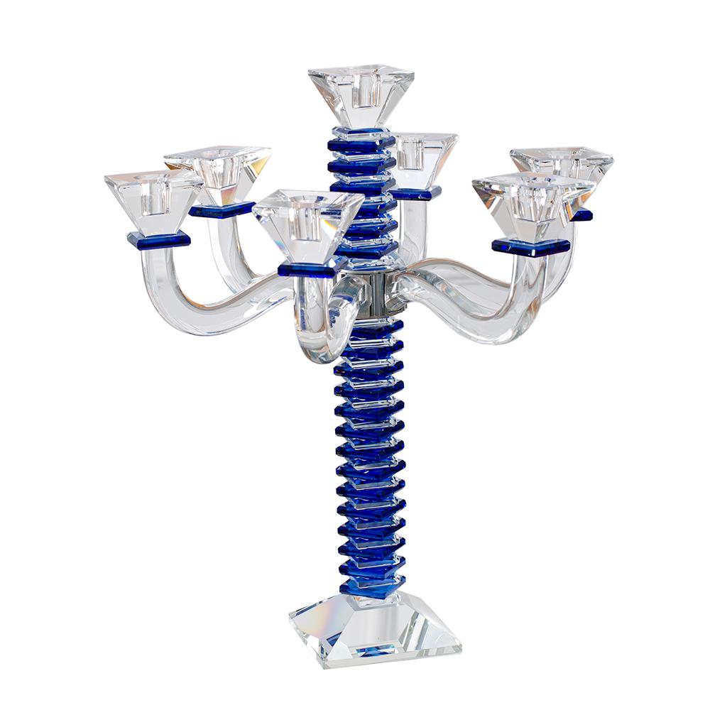 Stacked Design Crystal Candelabra