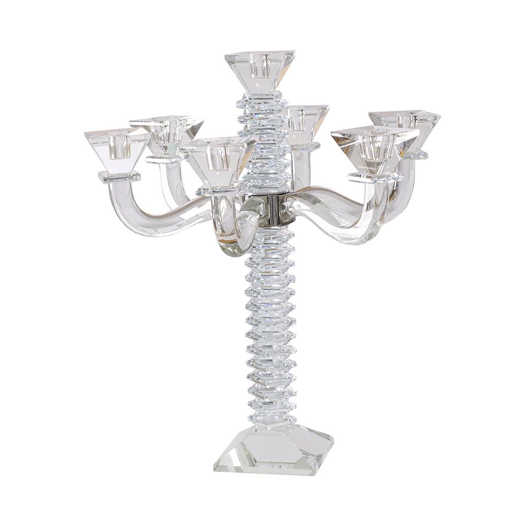 Stacked Design Crystal Candelabra