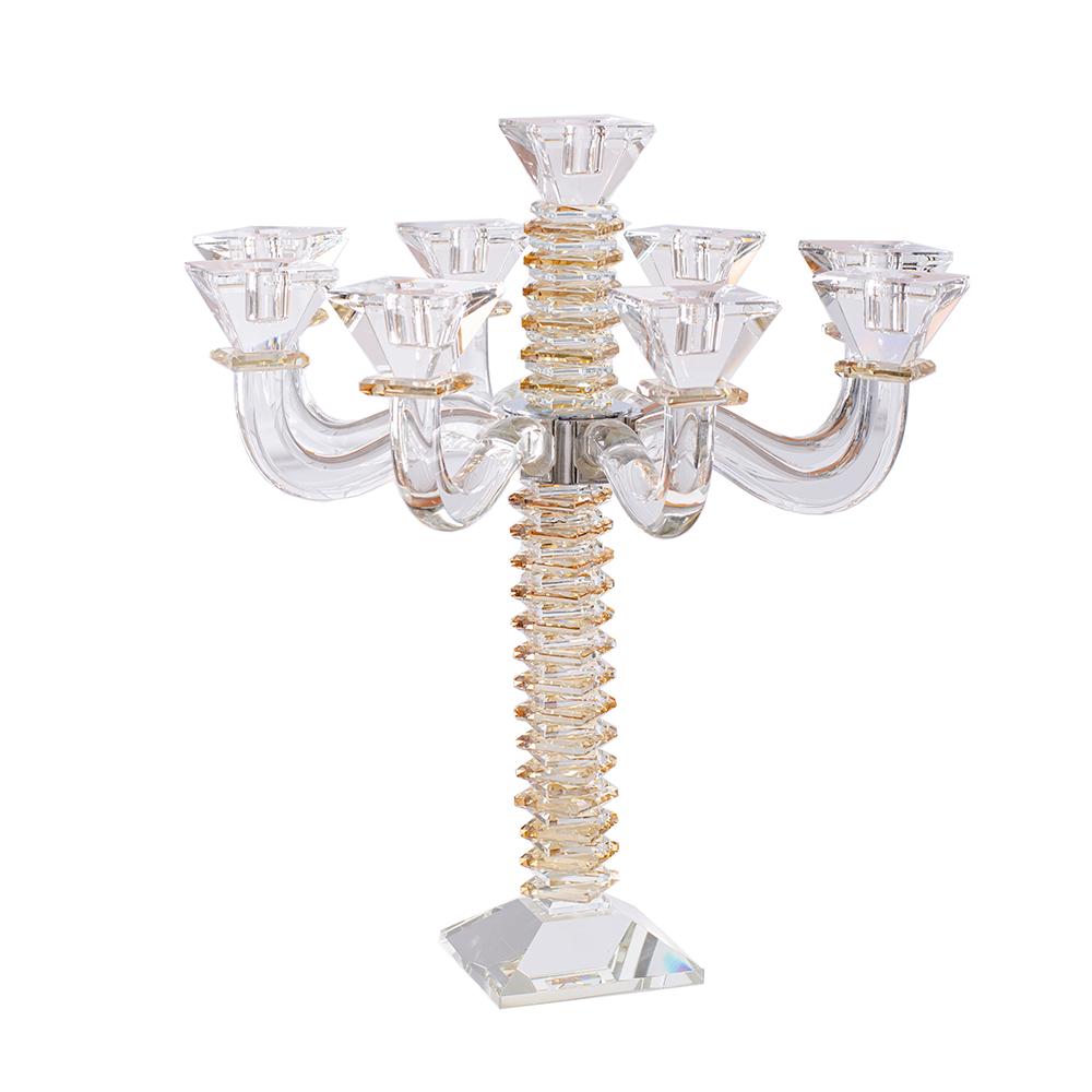 Stacked Design Crystal Candelabra