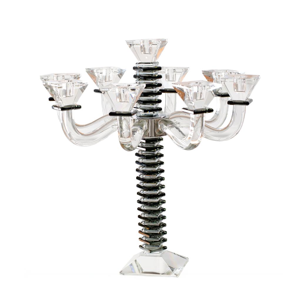 Stacked Design Crystal Candelabra
