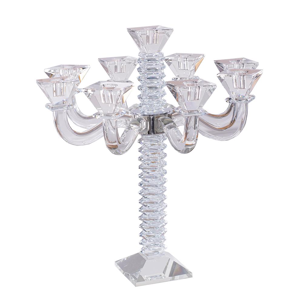 Stacked Design Crystal Candelabra