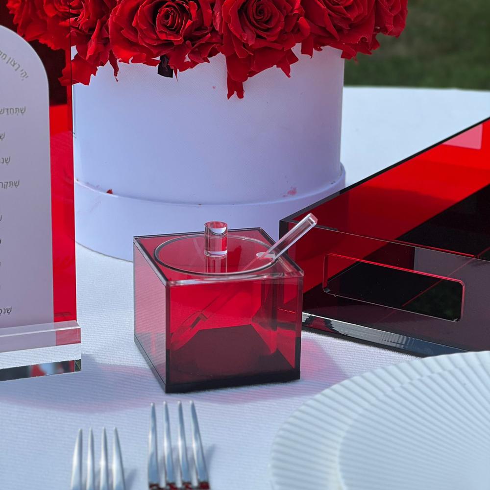 Colored Lucite Honey Dish