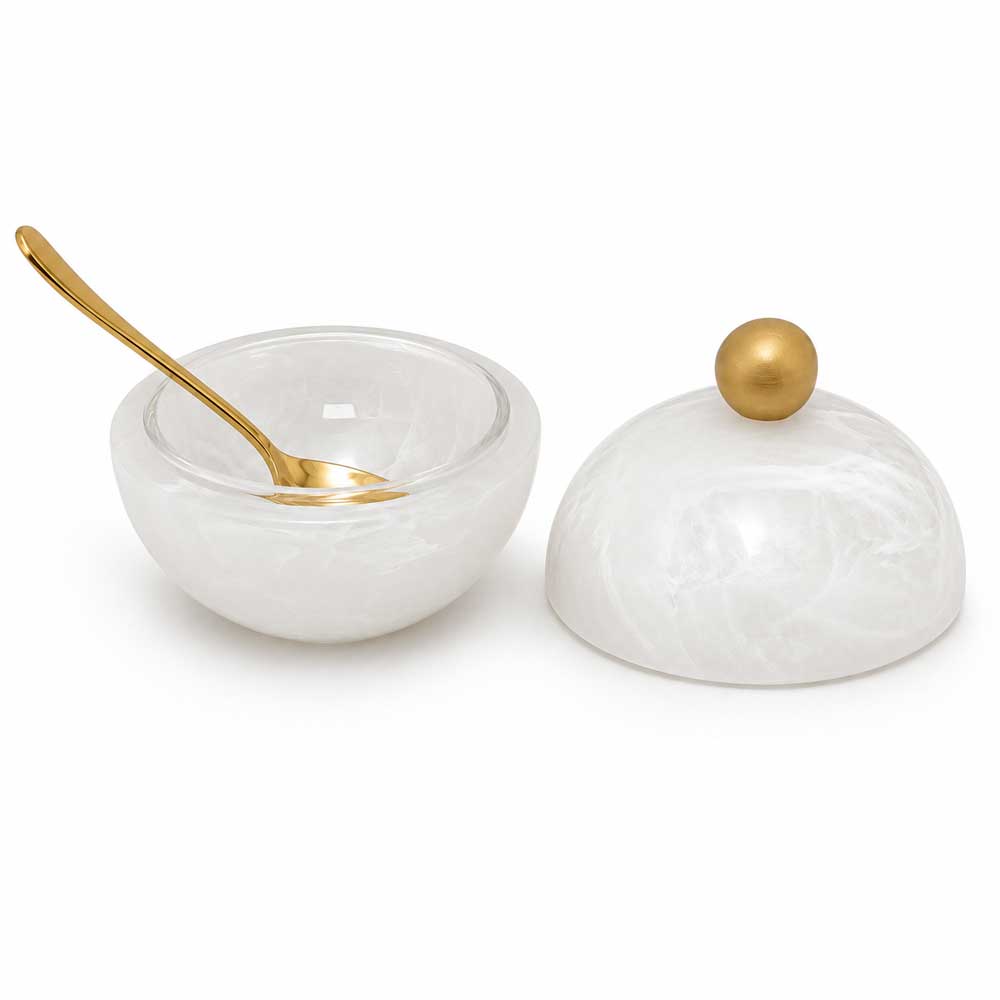 Resin Snow Drift Honey Dish