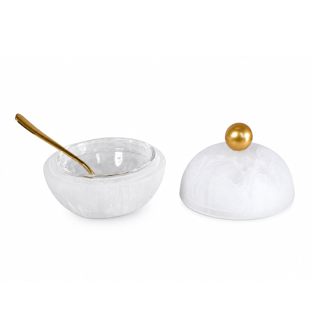 Resin Snow Drift Honey Dish