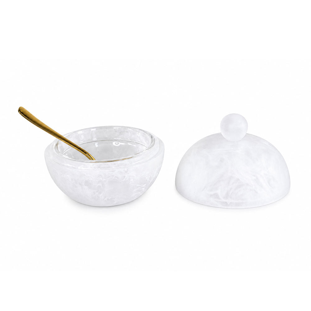 Resin Snow Drift Honey Dish