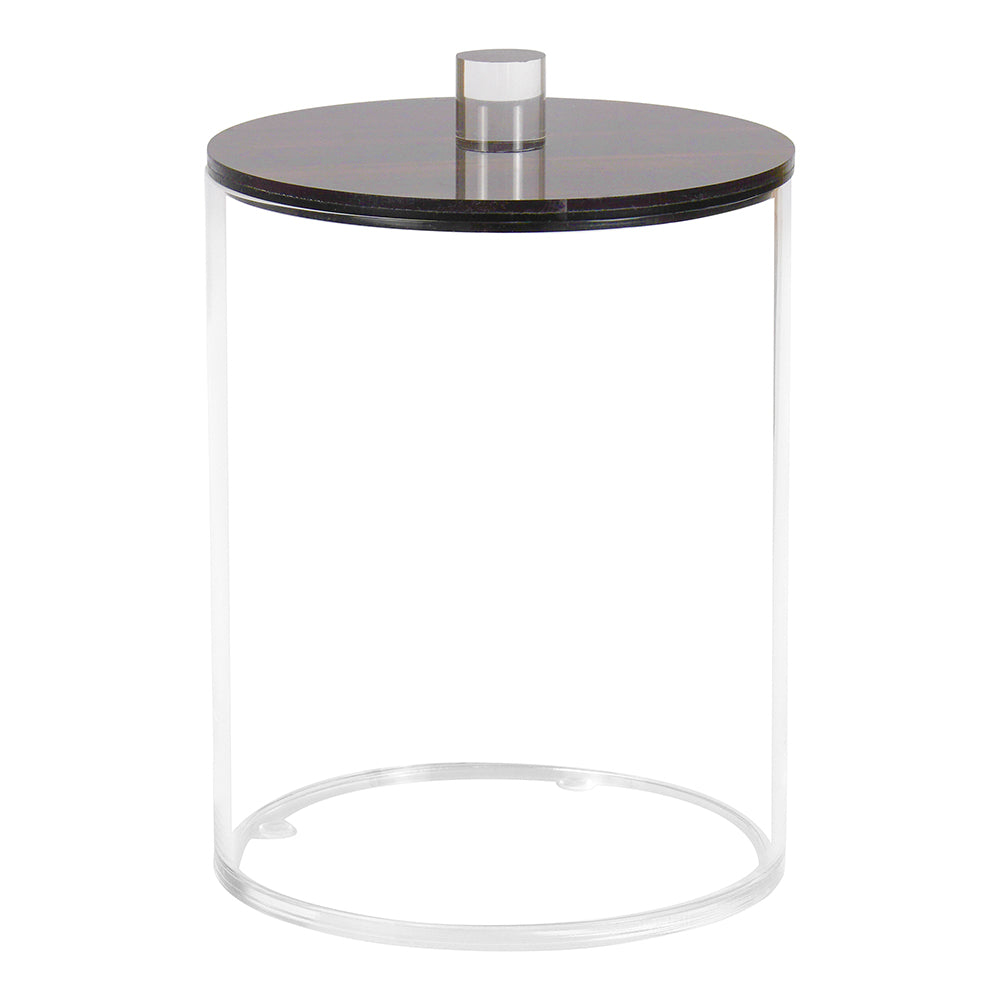 Lucite Cookie Jars with Wood Look LIds