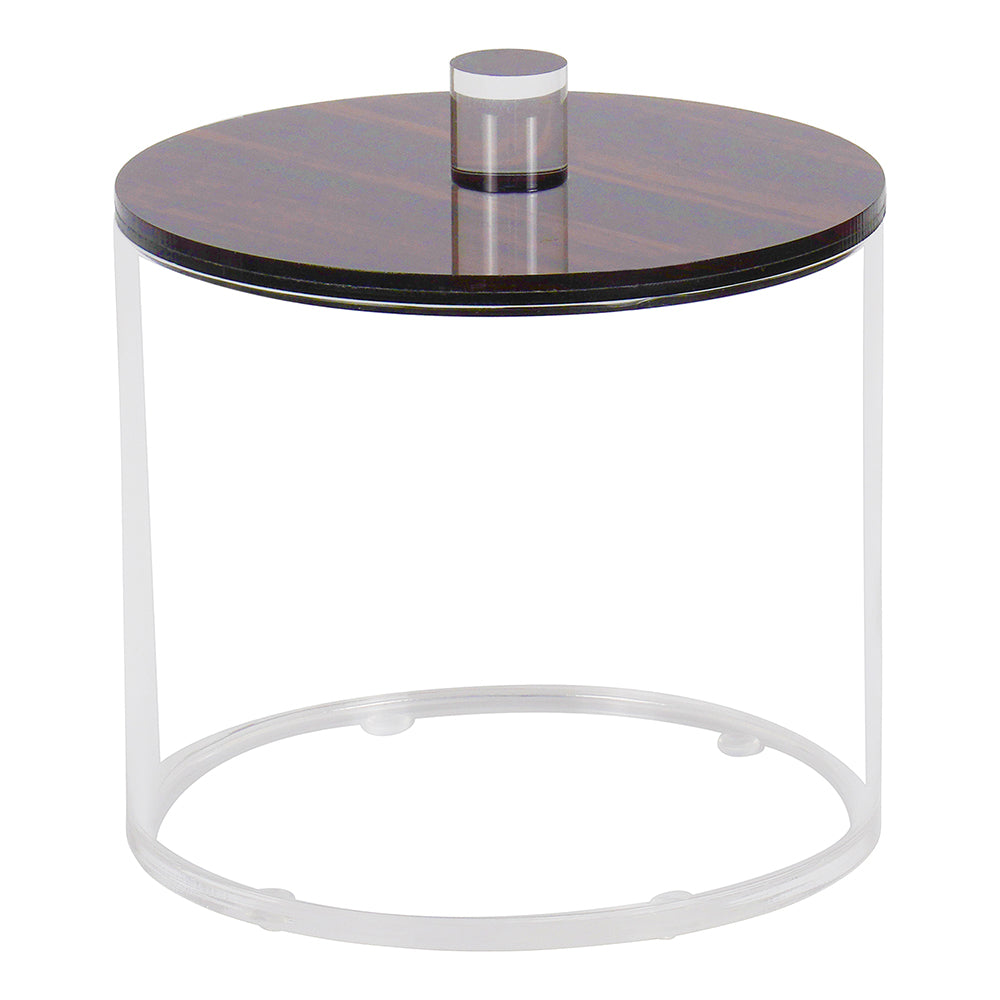 Lucite Cookie Jars with Wood Look LIds