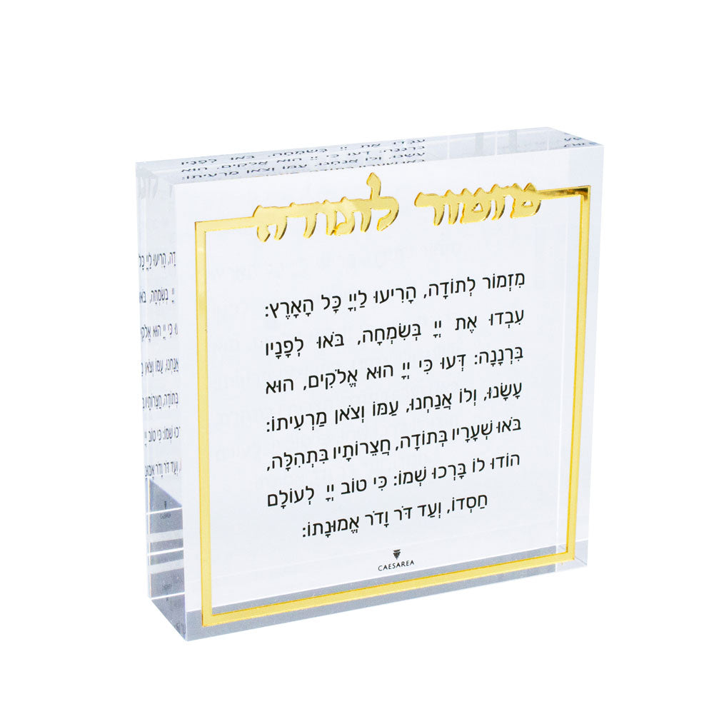 Lucite Mizmor Lesodah Block