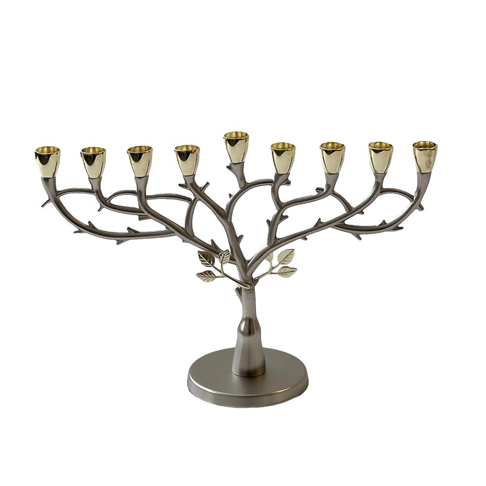 Tree Design Metal Menorah