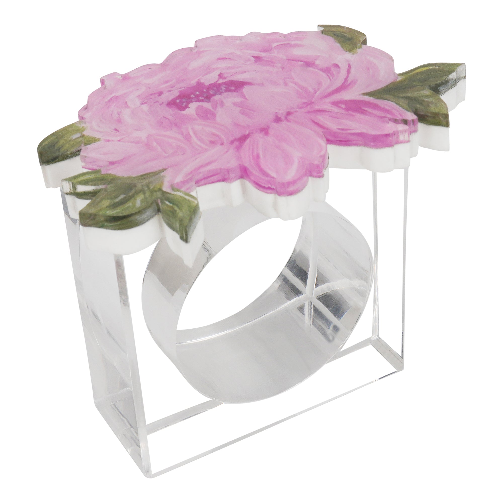 Lucite Yom Tov Napkin Ring Set