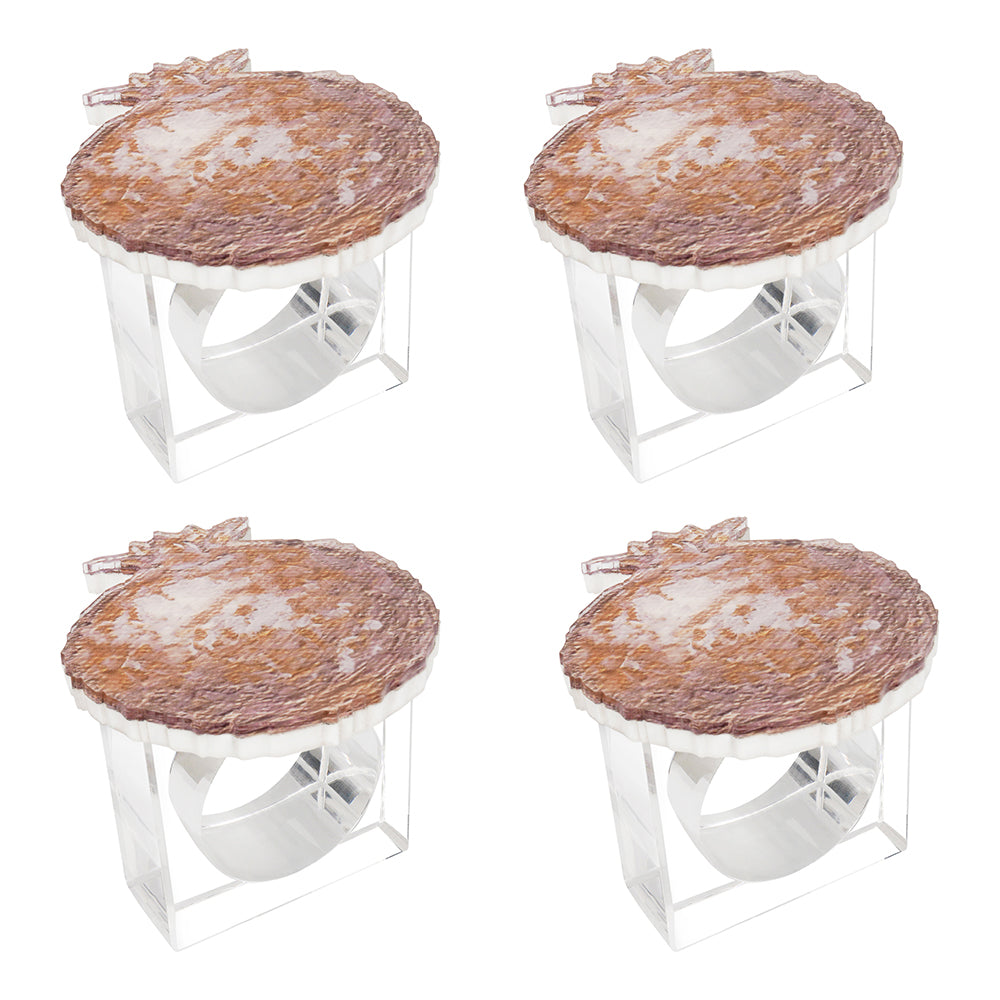 Lucite Yom Tov Napkin Ring Set