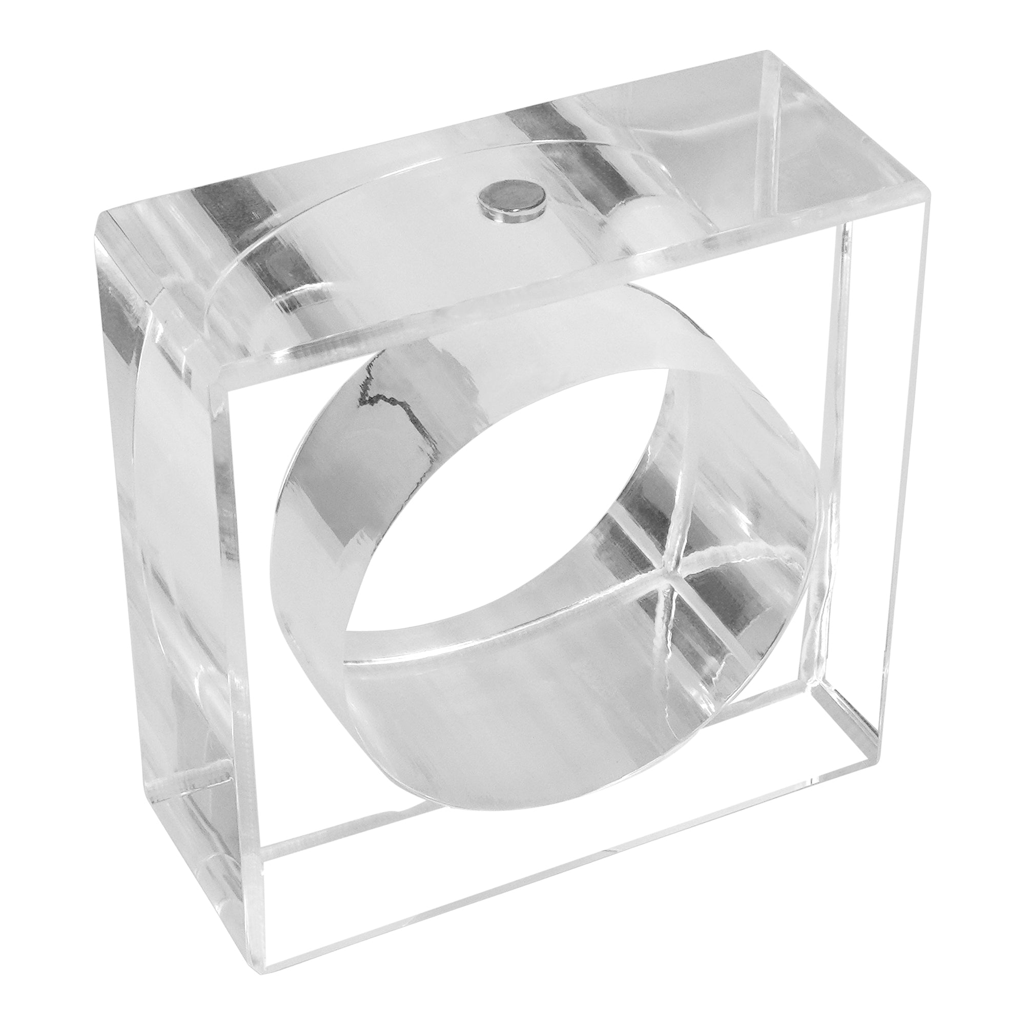 Lucite Yom Tov Napkin Ring Set