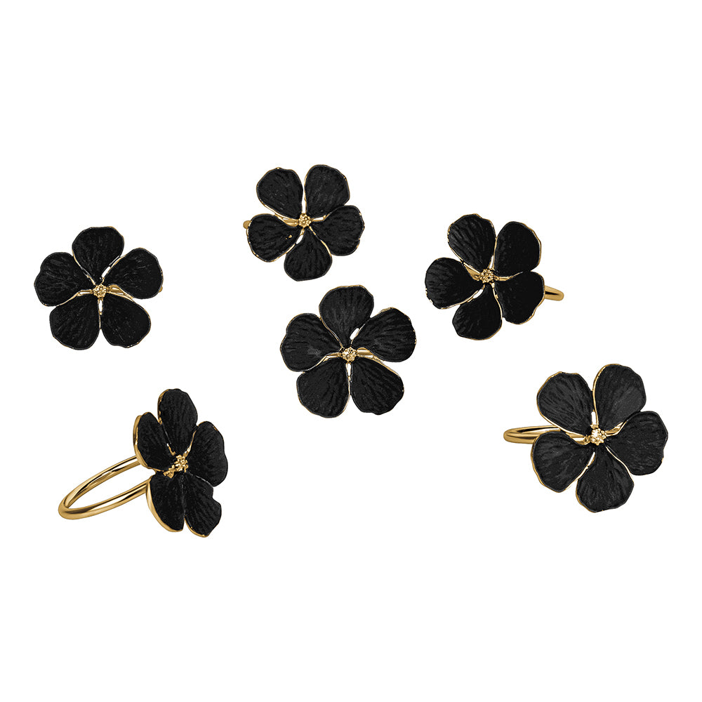 Flower Napkin Rings Set of 6