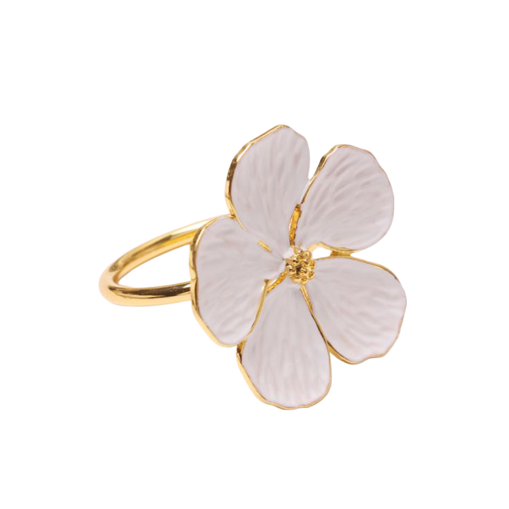 Flower Napkin Rings Set of 6
