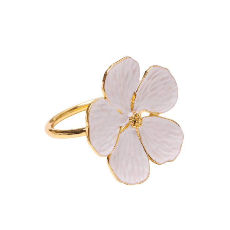 Flower Napkin Rings Set of 6