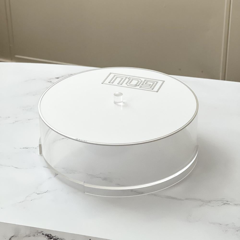 Lucite Matzah Box with Mirror Design