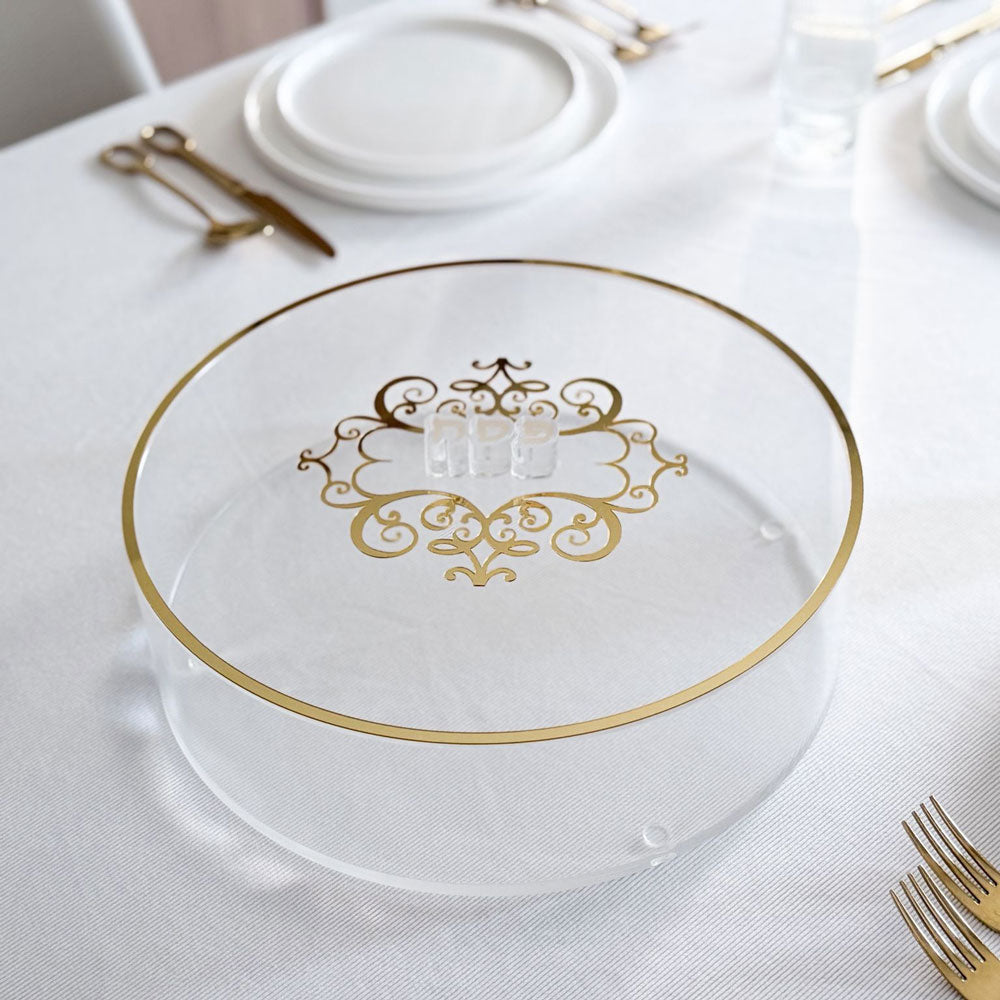 Lucite Filigree Matzah Box