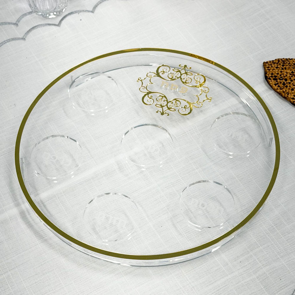 Lucite Filigree Seder Plate