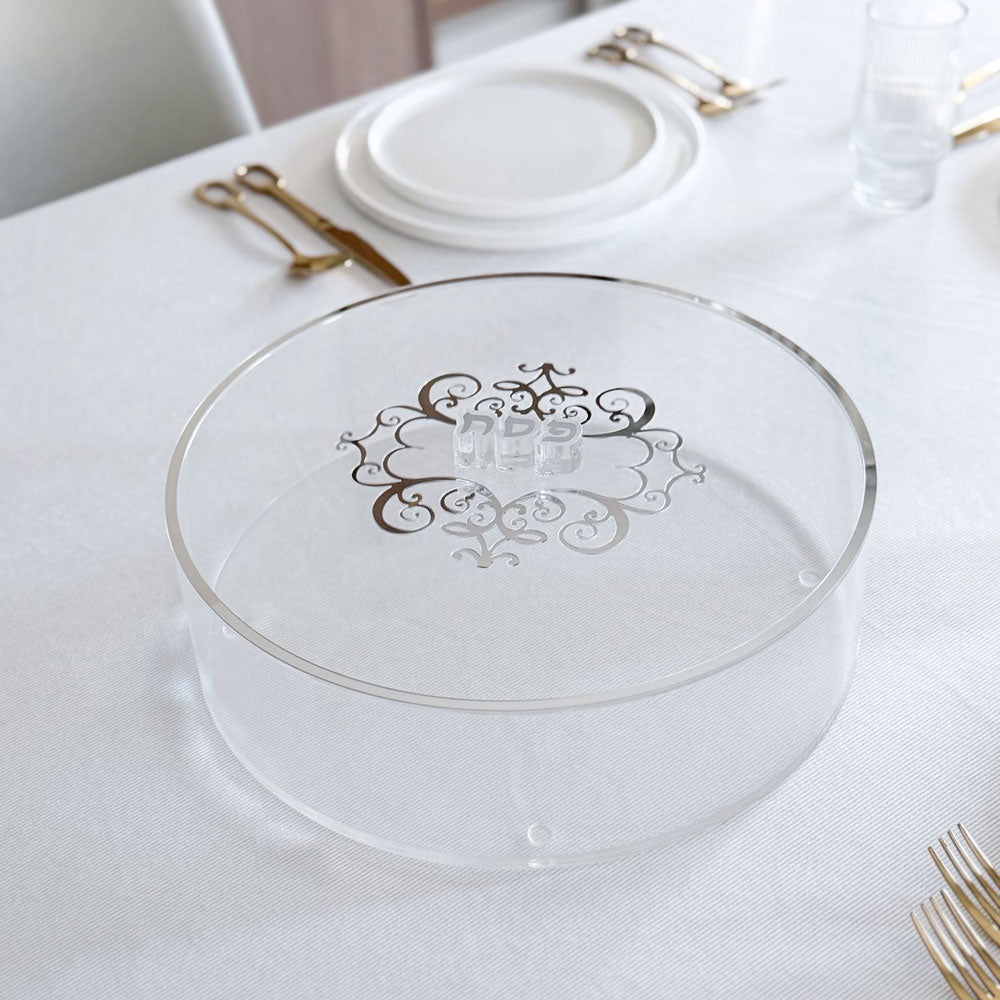 Lucite Filigree Matzah Box