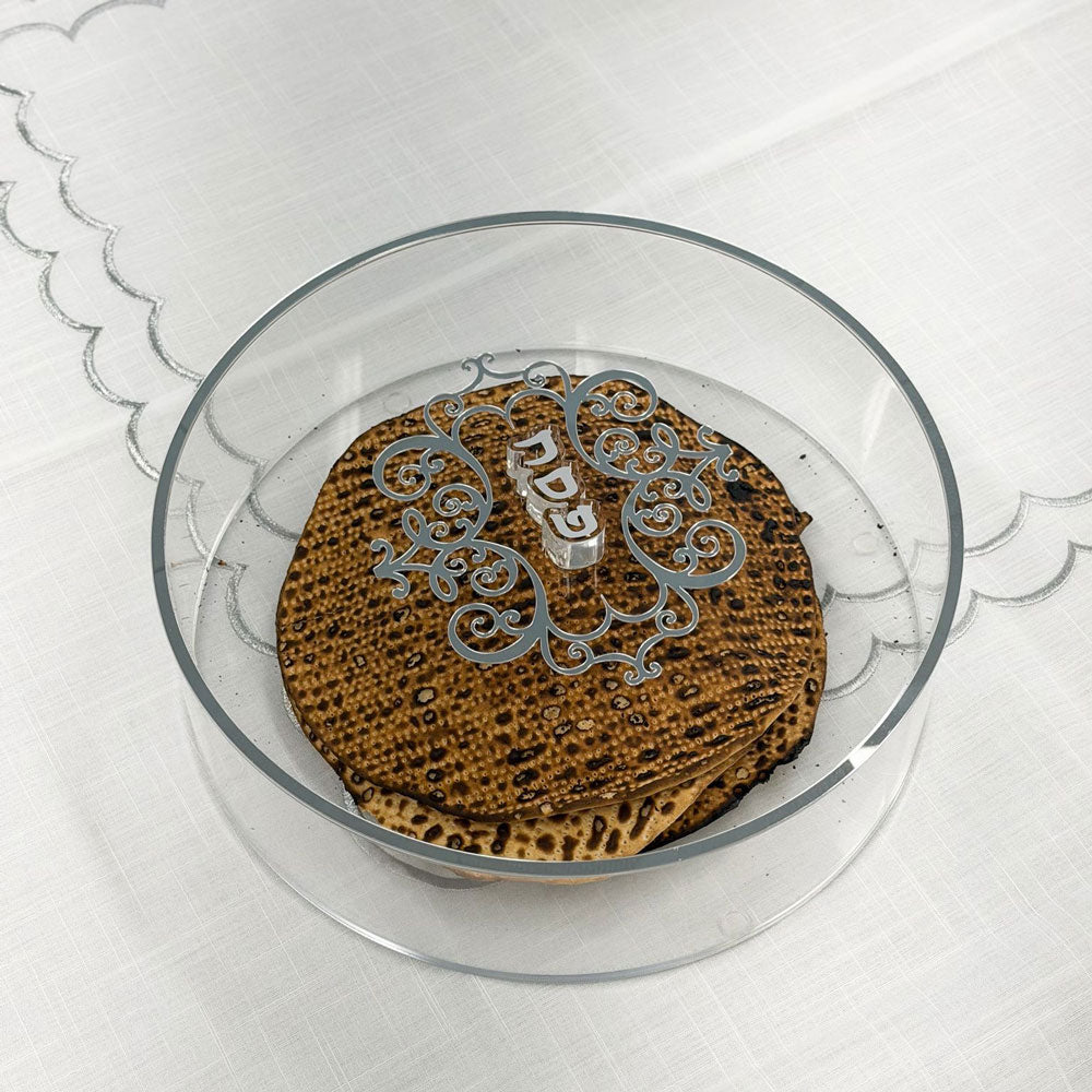 Lucite Filigree Matzah Box