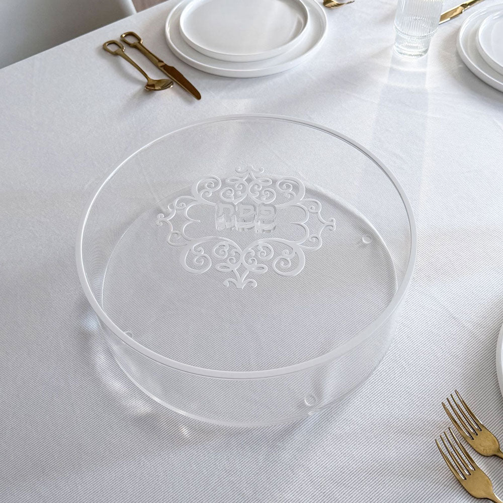 Lucite Filigree Matzah Box