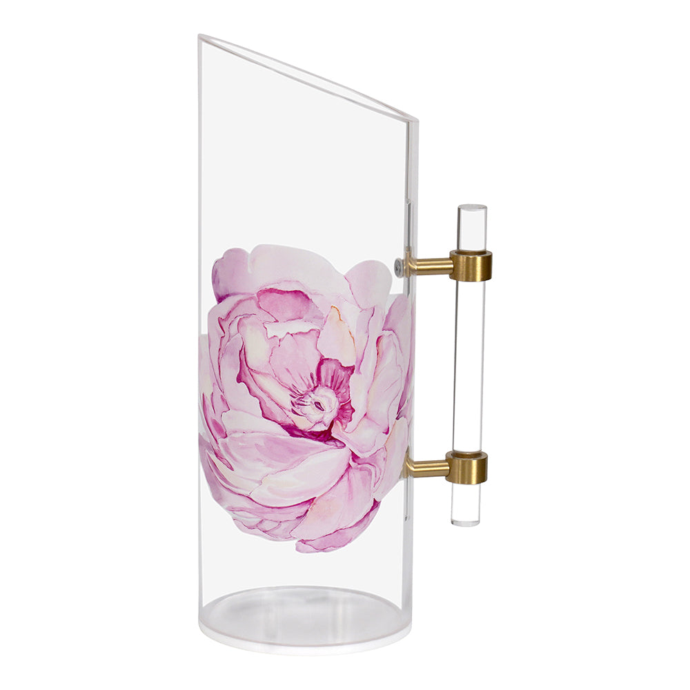 Lucite Floral Pitcher