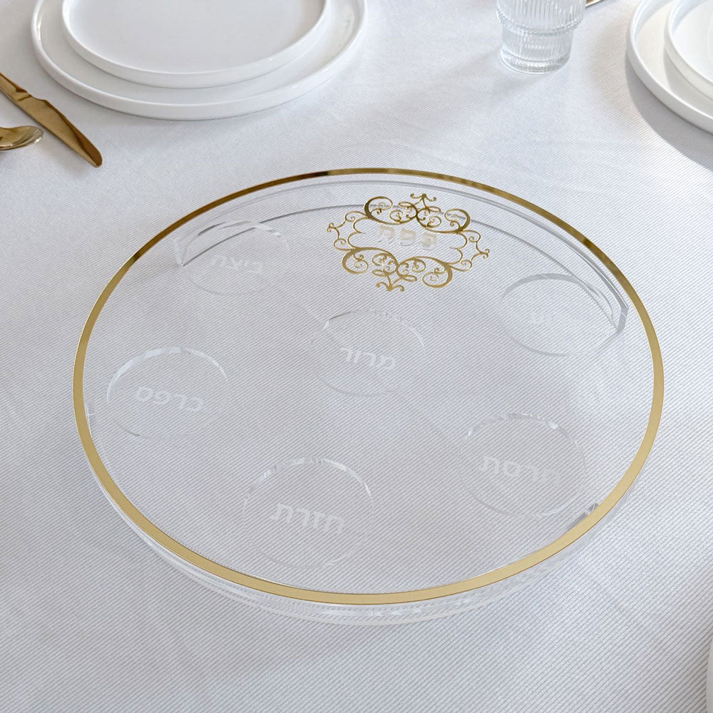 Lucite Filigree Seder Plate