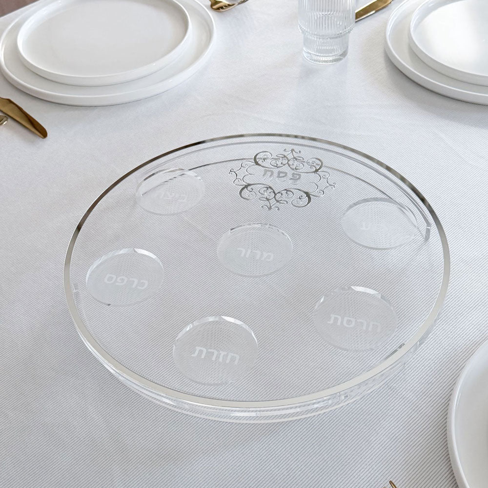 Lucite Filigree Seder Plate