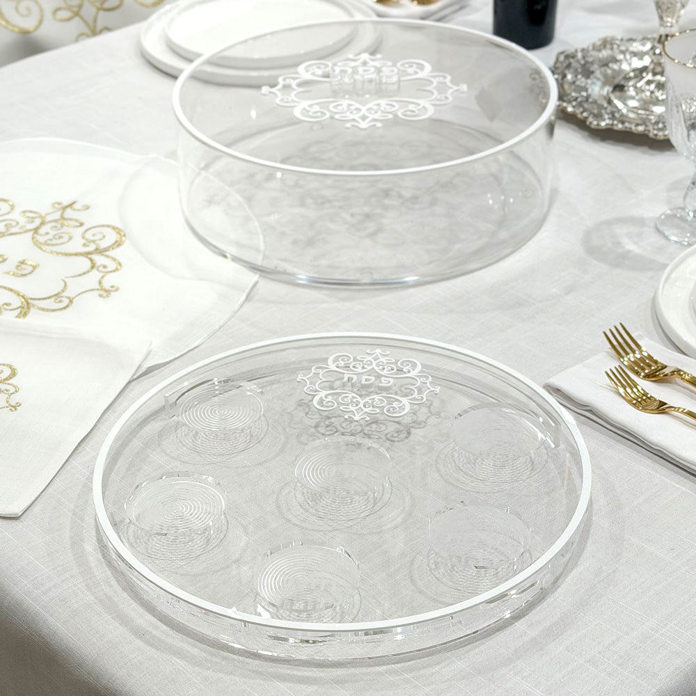 Lucite Filigree Seder Plate