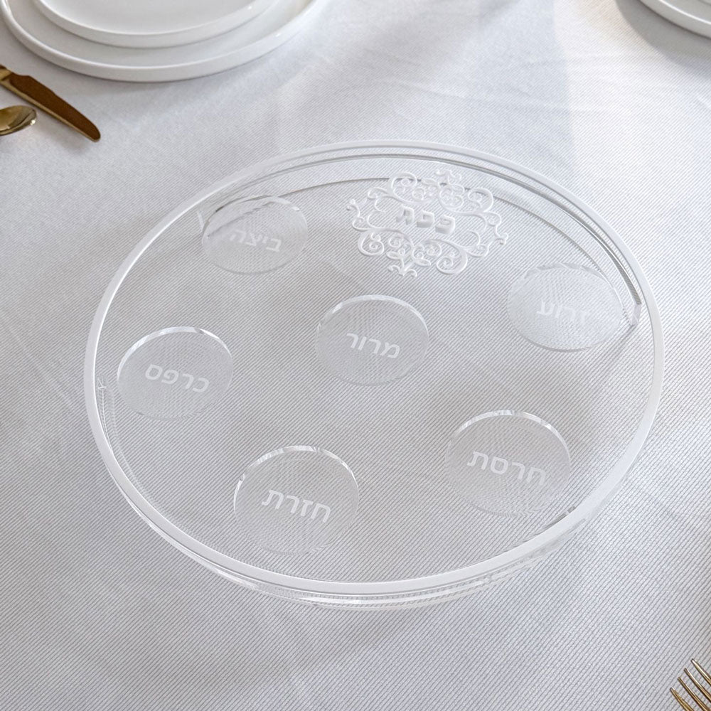 Lucite Filigree Seder Plate