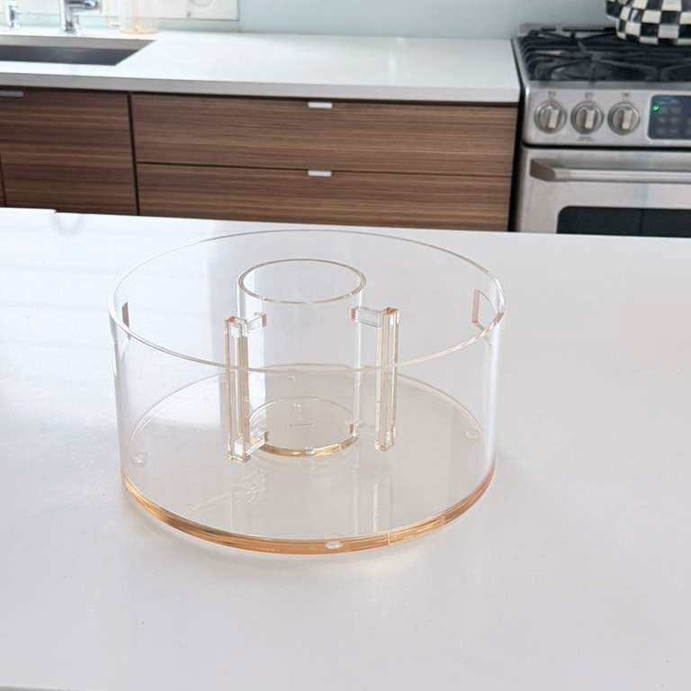 Amber Lucite Wash Bowl
