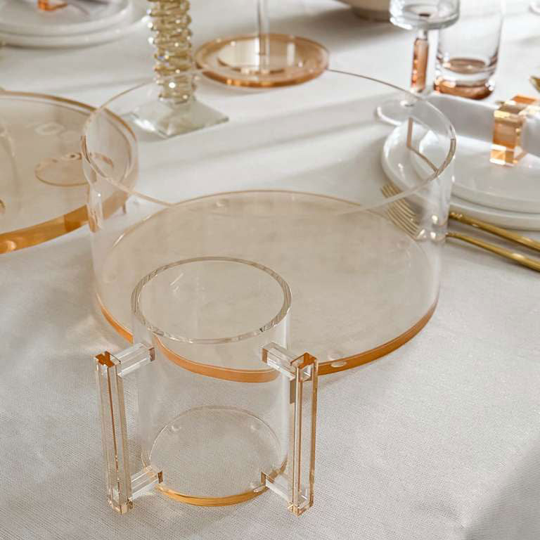 Amber Lucite Wash Bowl