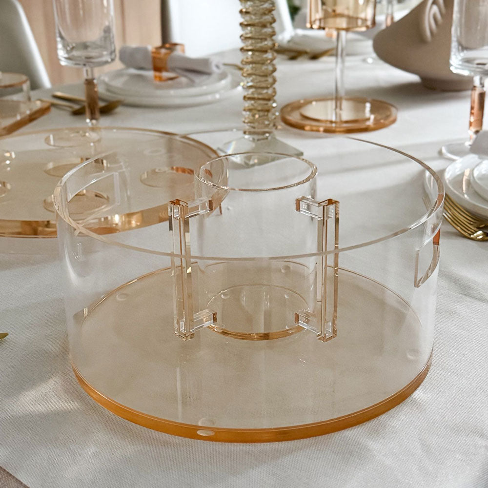 Amber Lucite Wash Bowl