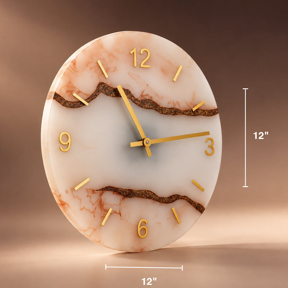 Resin Marble Wall Clock