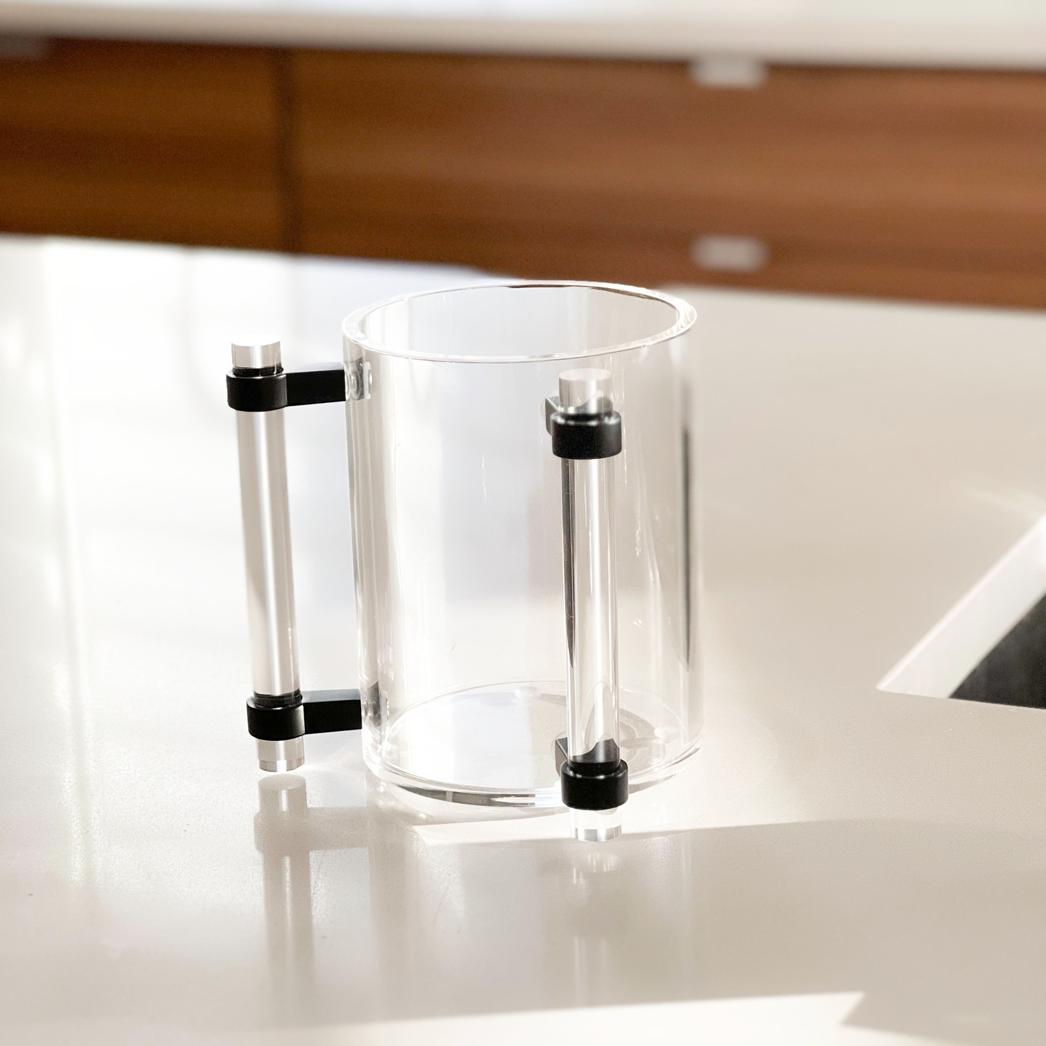 Lucite Wash Cup with Elegant Handles