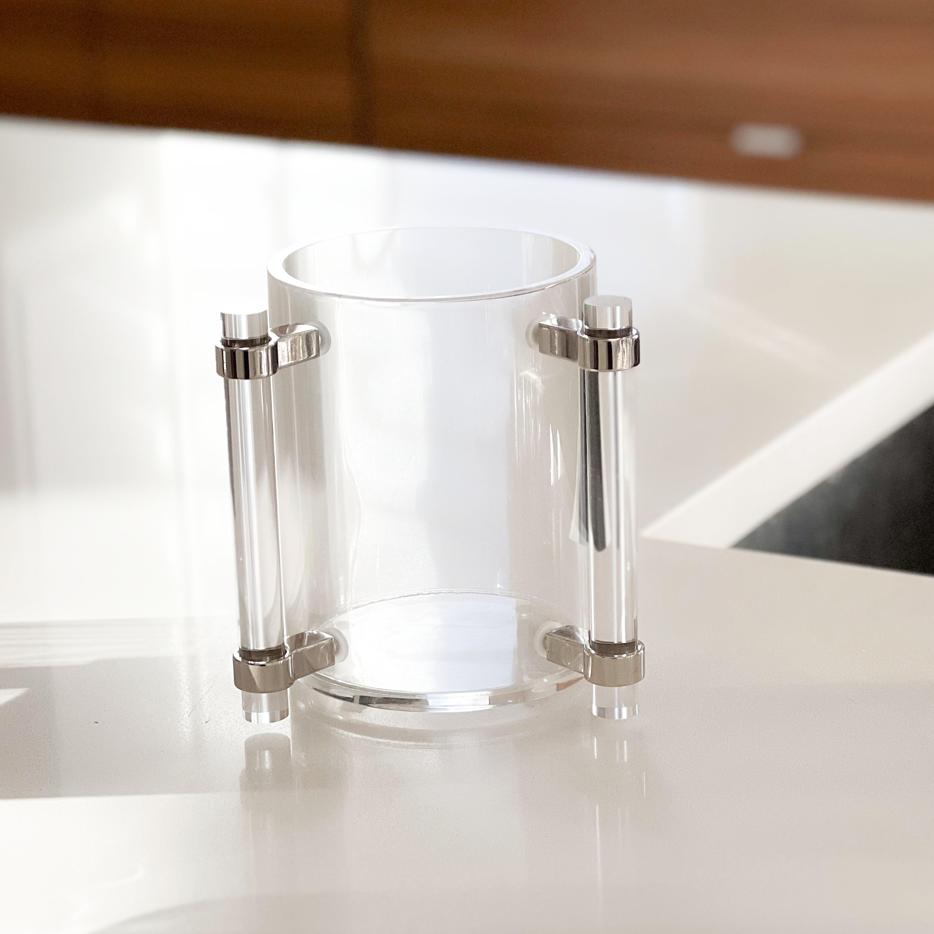 Lucite Wash Cup with Elegant Handles