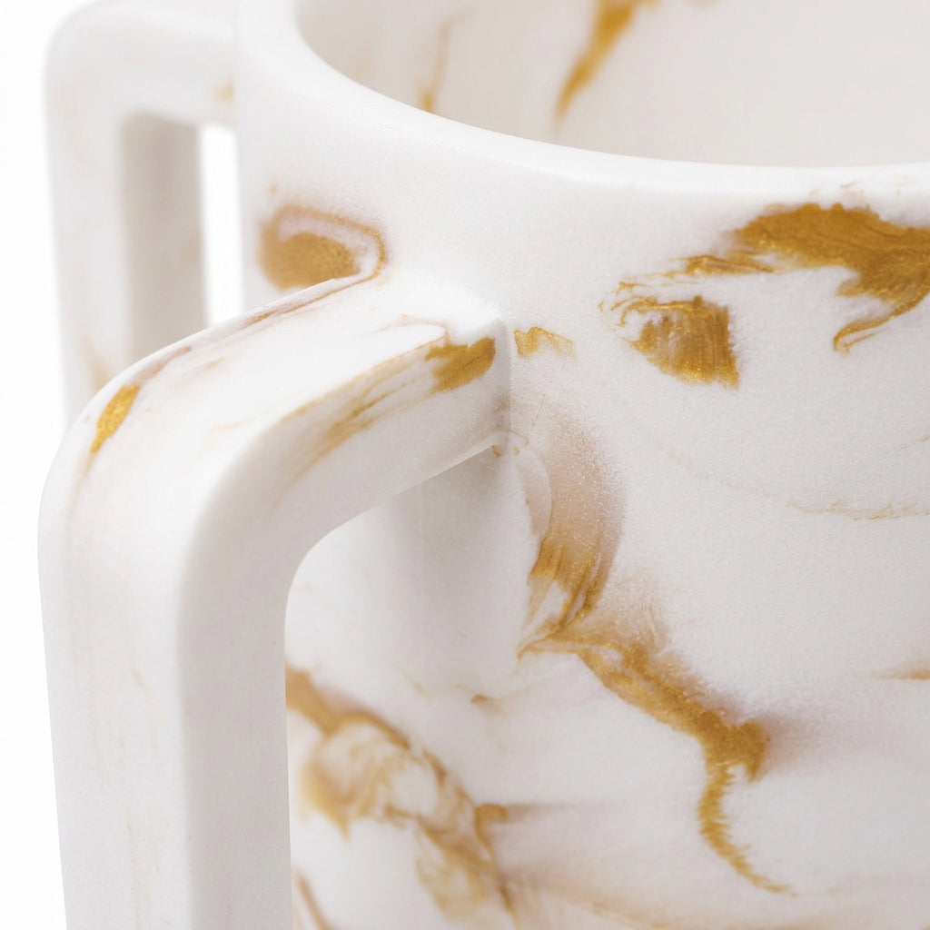 Resin Gold Marble Wash Cup