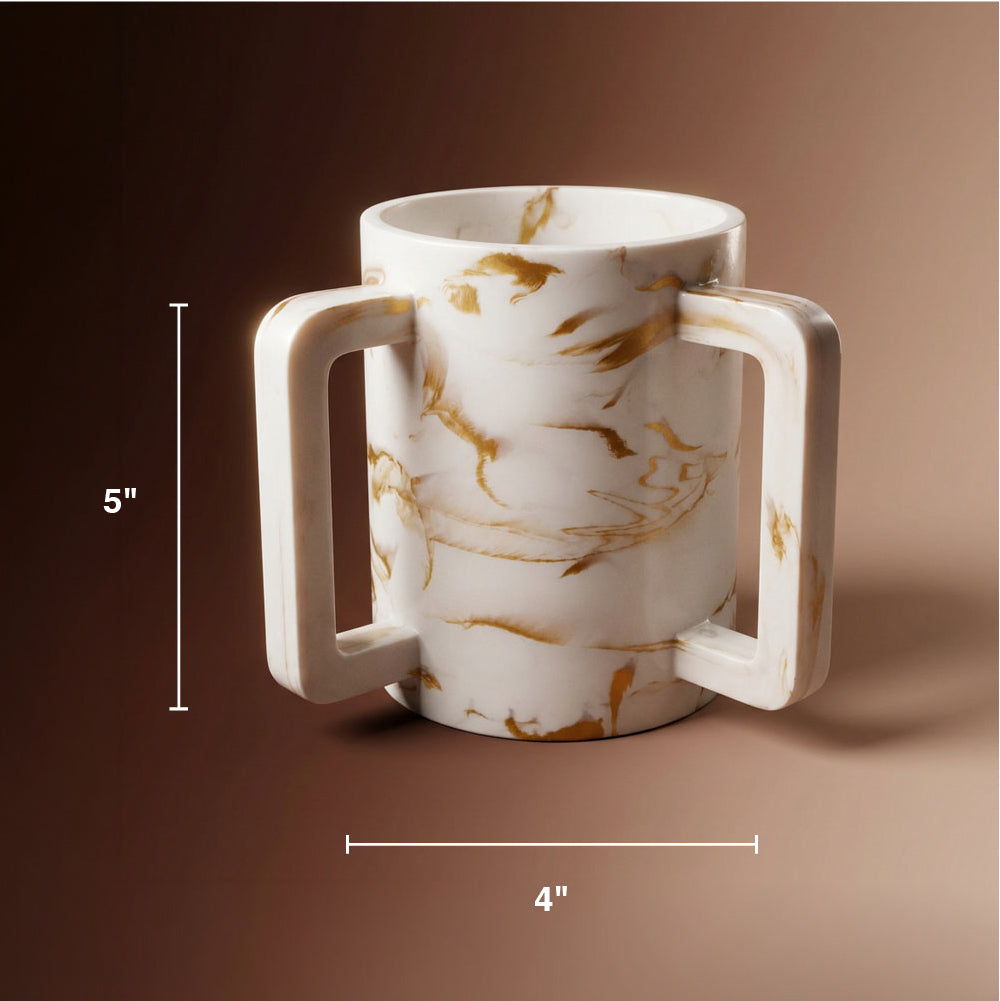 Resin Gold Marble Wash Cup