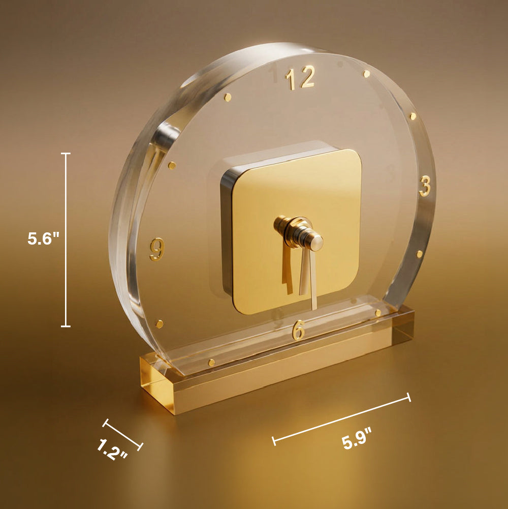 Lucite Desk Clock