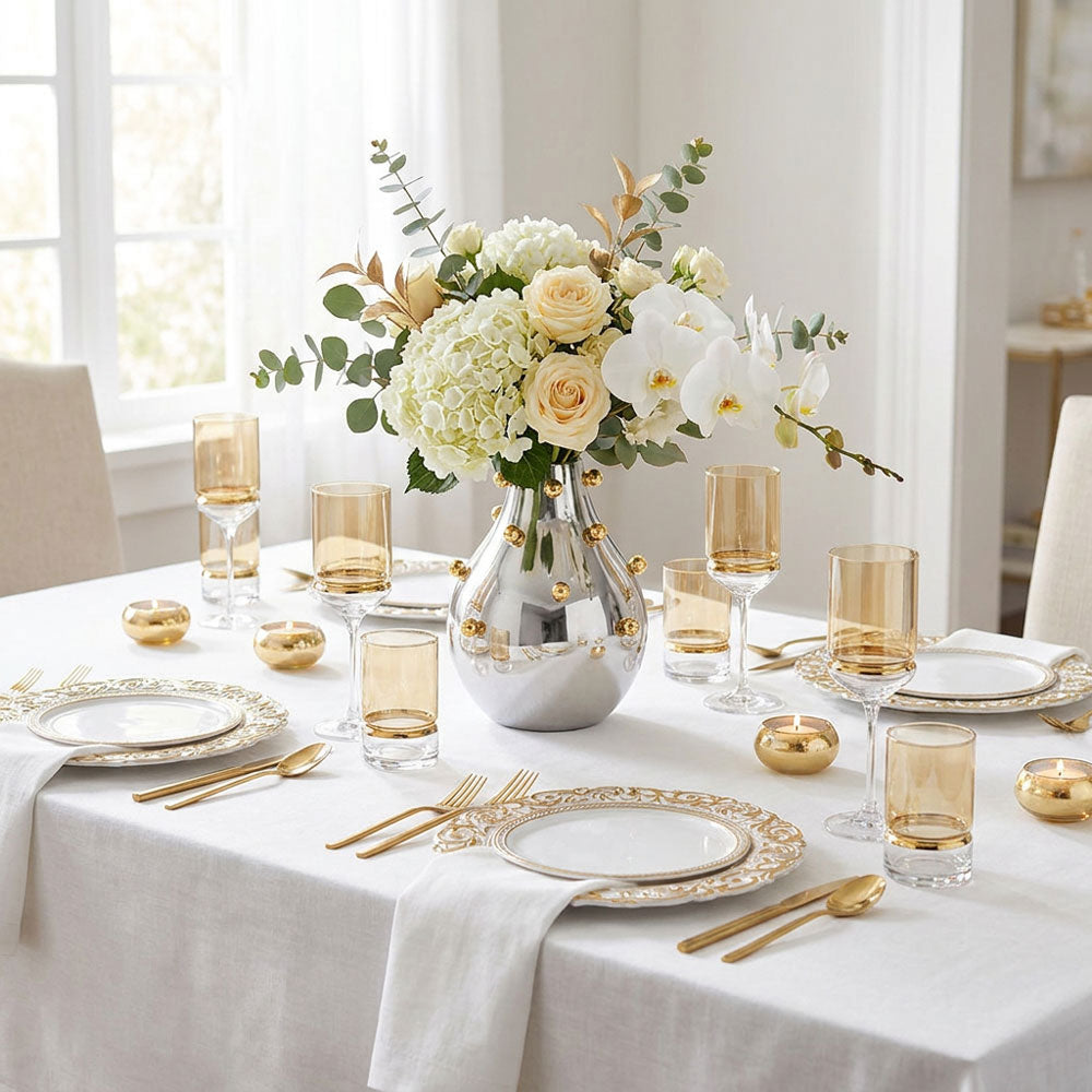 Gold Filigree Charger Plates 4pk