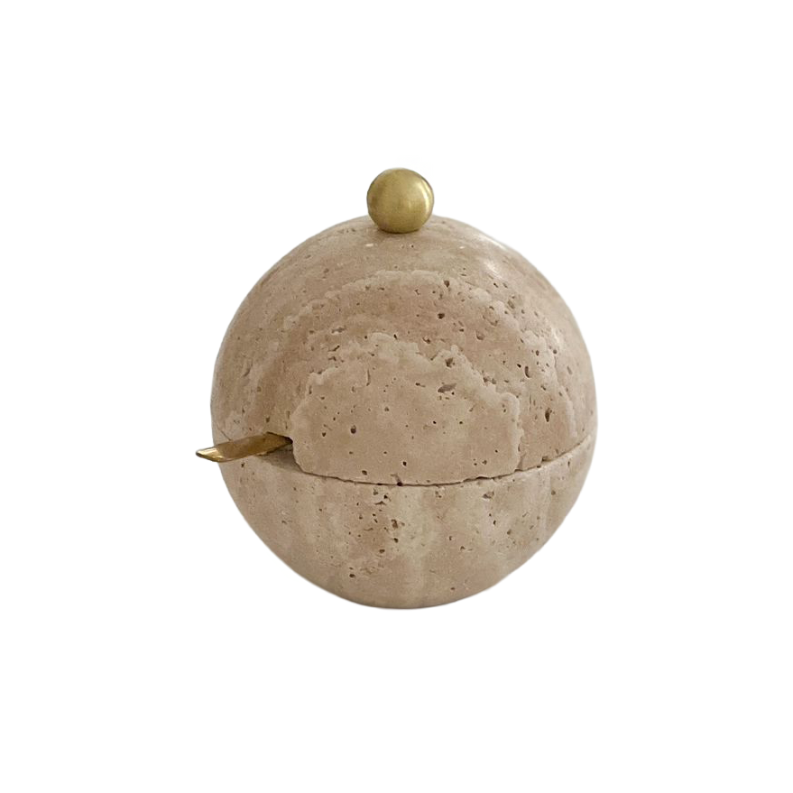 Travertine Honey Dish